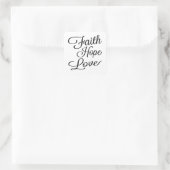 Faith Hope Liebe Quadratischer Aufkleber (Tasche)