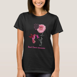 Faith Hope Liebe Rosa Blume Brustkrebs T-Shirt