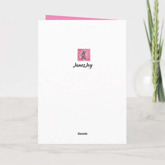 Faith Hope Liebe Rosa Brustkrebs Schleife Card Karte (Rückseite)