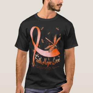 Faith Hope Liebe RSD CRPS Awareness Dragonfly T-Shirt