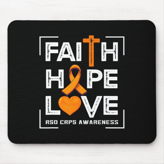 Faith Hope Liebe Rsd Crps Bewusstsein 1 Mousepad (Vorne)