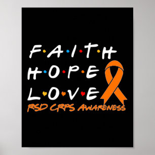 Faith Hope Liebe Rsd Crps Bewusstsein Poster