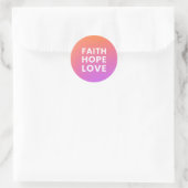 Faith Hope Liebe Runder Aufkleber (Tasche)