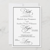 Faith Hope Liebe Script Wedding Einladung (Vorderseite)