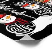 Faith Hope Liebe Snowman Jesus Dandelion Christlic Poster (Ecke)