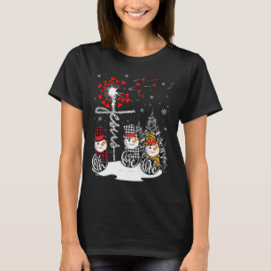 Faith Hope Liebe Snowman Jesus Dandelion Christlic T-Shirt