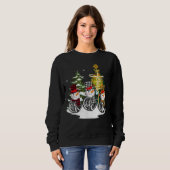 Faith Hope Liebe Snowman Jesus Xmas Tree Christlic Sweatshirt (Vorne ganz)