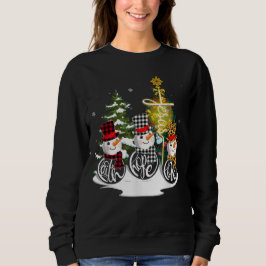 Faith Hope Liebe Snowman Jesus Xmas Tree Christlic Sweatshirt