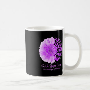 Faith Hope Liebe Sonnenblume Schmetterling Fibromy Kaffeetasse