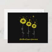 Faith Hope Liebe Sonnenblumen Kinderkrebs Ankündigungspostkarte (Vorne/Hinten)