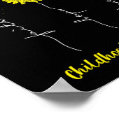 Faith Hope Liebe Sonnenblumen Kinderkrebs Awarene Poster (Ecke)