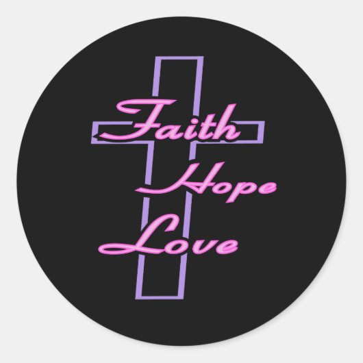 Faith Hope Liebe Sticker (Vorderseite)