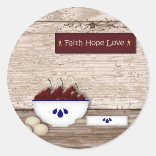 Faith Hope Liebe Sticker (Vorderseite)
