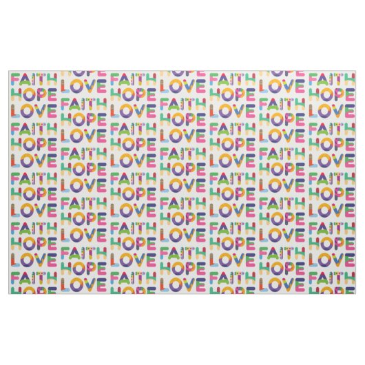 Faith Hope Liebe Stoff (Fat Quarter (45,7 x 55,9 cm))