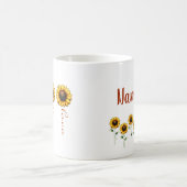 Faith Hope Liebe Sunflower Personalisiert Kaffeetasse (Mittel)