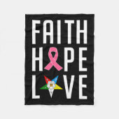 Faith Hope Liebe The Eastern Star Breast Cancer Aw Fleecedecke (Vorderseite)