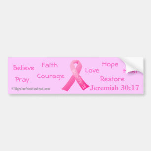 Faith Hope Liebe Überleben Rosa Ribbon Autoaufkleber