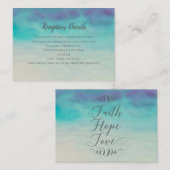 Faith Hope Liebe Watercolor Wedding Begleitkarte (Vorne/Hinten)