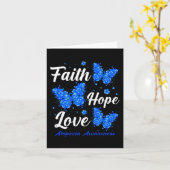 Faith Hope Love Alopecia Awareness Butterfly Karte (Gelbe Blume)