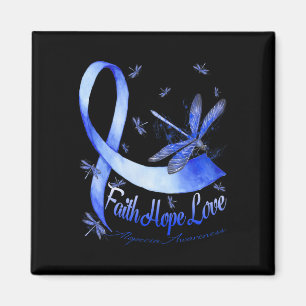 Faith Hope Love Alopecia Awareness Draquelly Magnet