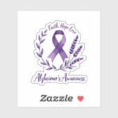 Faith Hope Love Alzheimer's Awareness Dragonfly (1 Aufkleber (Blatt)