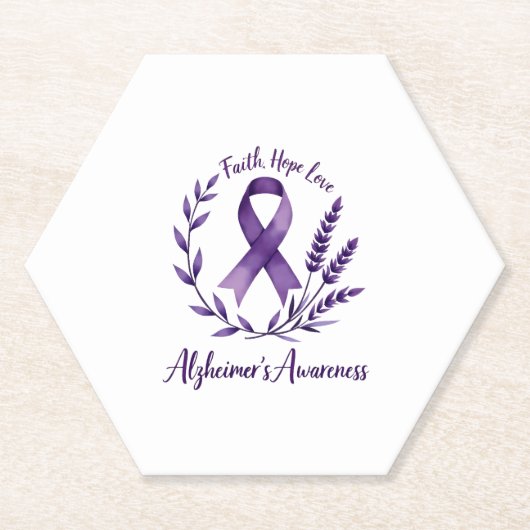 Faith Hope Love Alzheimer's Awareness Dragonfly (1 Untersetzer (Vorderseite)