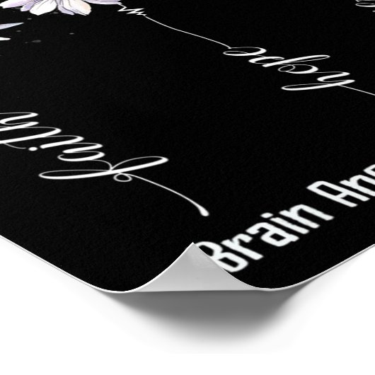 Faith Hope Love Brain Aneurysm Awareness Flower Gi Poster (Ecke)