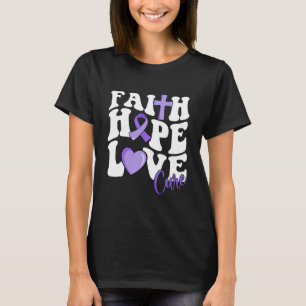 Faith Hope Love Cure Puple Ribbon Rett Wa-Syndrom T-Shirt