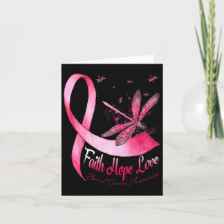 Faith Hope Love Draquelly Breast Cancer Awareness Karte