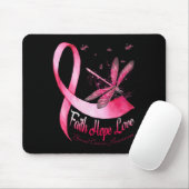 Faith Hope Love Draquelly Breast Cancer Awareness Mousepad (Mit Mouse)