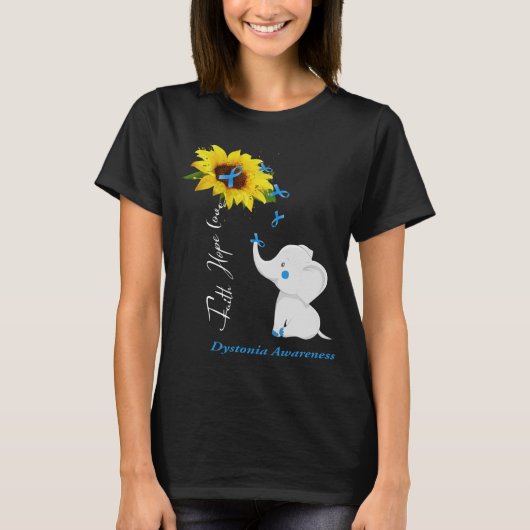 Faith Hope Love Dystonia Awareness T-Shirt (Vorderseite)