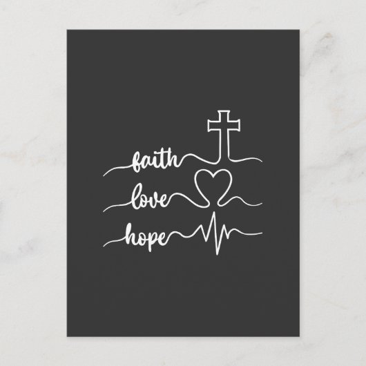 Faith Hope Love Postkarte (Vorderseite)