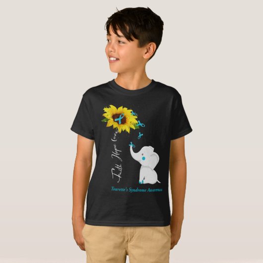 Faith Hope Love Tourette's Syndrome Awareness T-Shirt (Vorne ganz)
