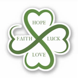 Faith, Hope, Luck, Love      Aufkleber