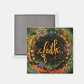 Faith Hübsch Fun Floral Moderne Inspirivity Magnet (Vorderseite/Rückseite)