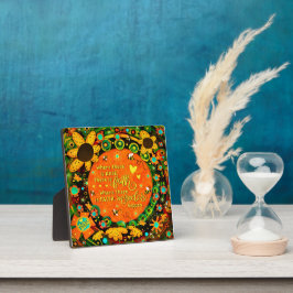 Faith Hübsch Orange Yellow Floral Bumblebee Irland Fotoplatte