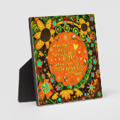 Faith Hübsch Orange Yellow Floral Bumblebee Irland Fotoplatte (Vorderseite)