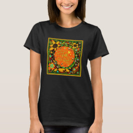 Faith Hübsch Orange Yellow Floral Bumblebee Irland T-Shirt