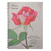 Faith Hübsch Pink Rose Prayer Journal Notizblock (Vorderseite)