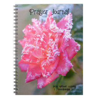 Faith Ice Crystals Rose in Pink Prayer Journal Notizblock