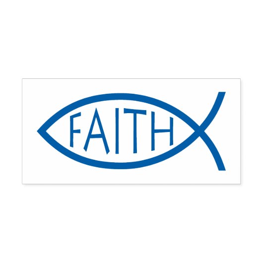 FAITH Ichthus | Christliches Fischsymbol Permastempel (Design)