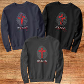 Faith Identity Cross Fingerprint Design Sweatshirt
