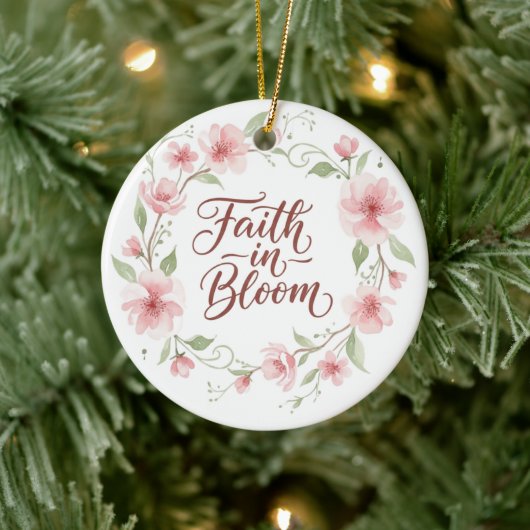 Faith in Bloom Floral Ornament (Baum)