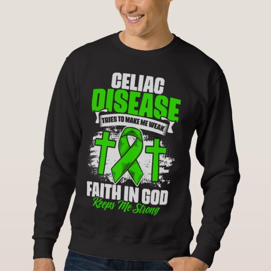 Faith In God  Celiac Warrior Celiac Disease Awaren Sweatshirt (Vorderseite)