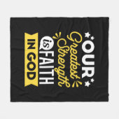 Faith in God – Our Greatest Strength Quote Fleecedecke (Vorderseite (Horizontal))