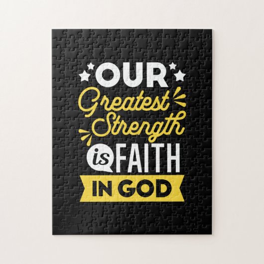 Faith in God – Our Greatest Strength Quote Puzzle (Vertikal)