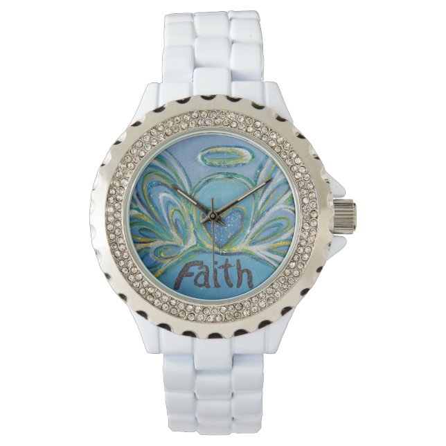 Faith Inspiration Guardian Angel Wrist Watch Armbanduhr (Vorderseite)