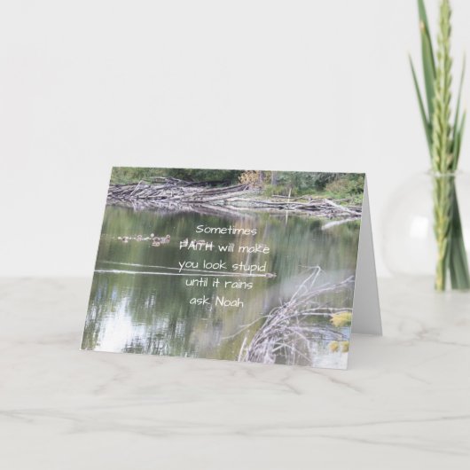 Faith Inspiration Spaß Zitat Bibel Christlich Karte (Vorderseite)