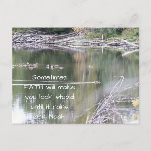 Faith Inspiration Spaß Zitat Bibel Christlich m Postkarte (Vorderseite)
