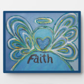 Faith Inspirational Angel Painting Gedicht Plaque Fotoplatte (Vorderseite)